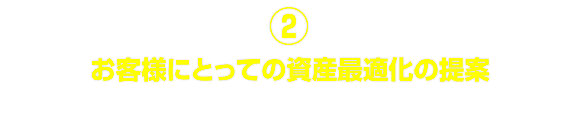 お客様にとっての資産最適化の提案